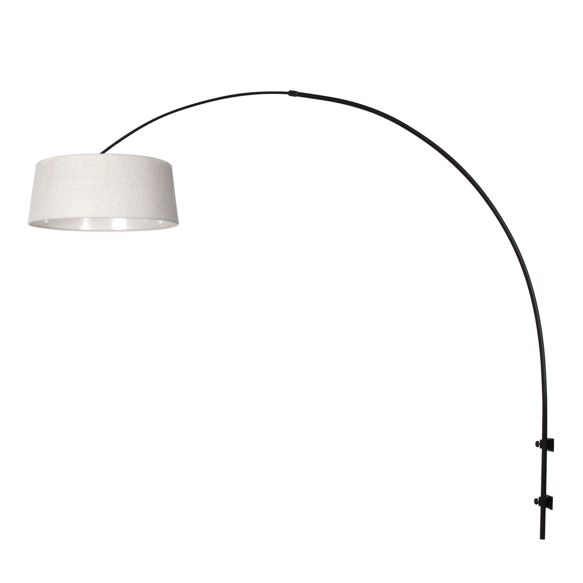 steinhauer-wandlamp-sparkledlight-zwart-metaaltextiel-booglamp-e27-4616zw-1