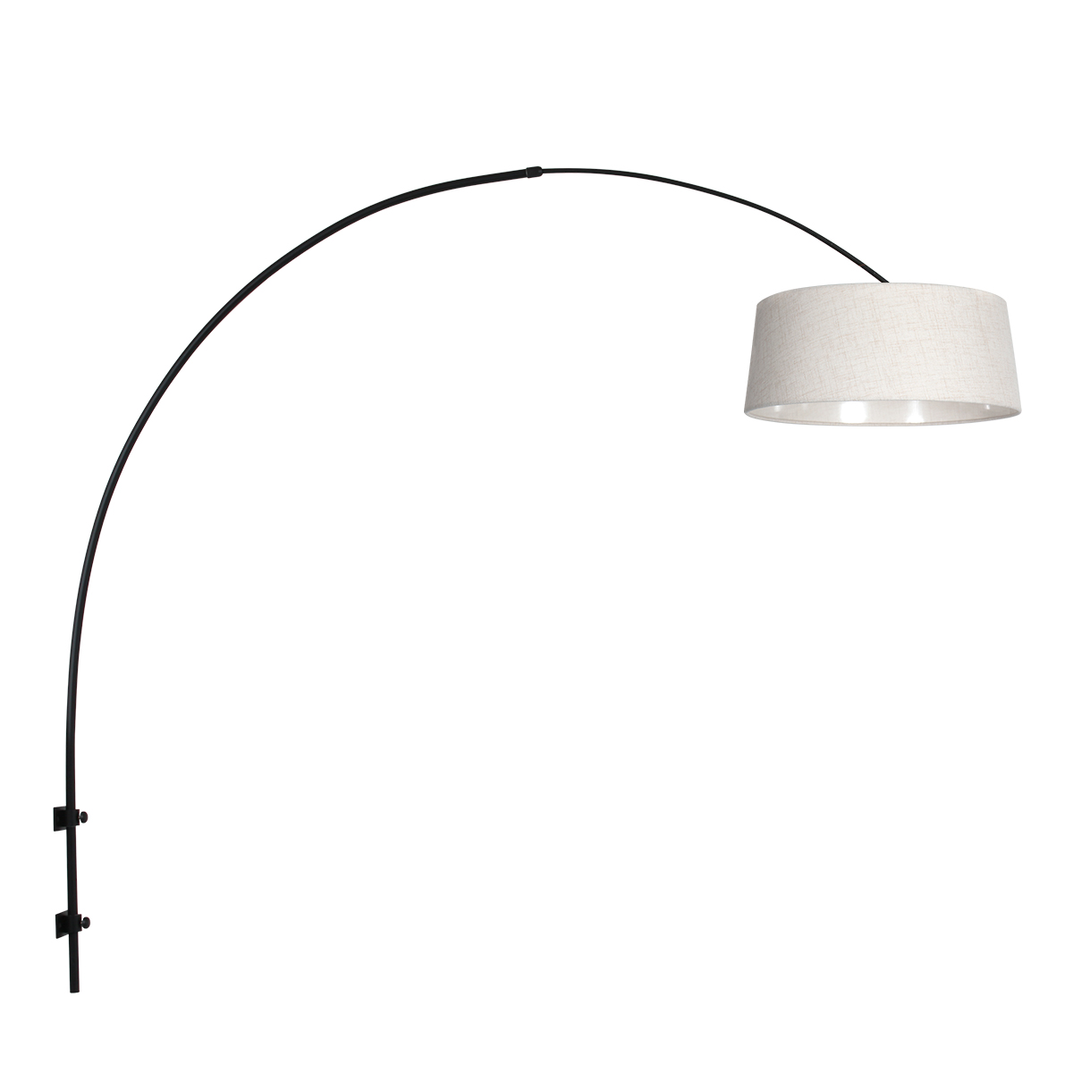 steinhauer-wandlamp-sparkledlight-zwart-metaaltextiel-booglamp-e27-4616zw-1