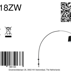 steinhauer-wandlamp-sparkledlight-zwart-metaaltextiel-booglamp-e27-4618zw-8a