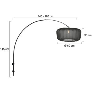 steinhauer-wandlamp-sparkledlight-zwart-metaaltextiel-leeslamp-e27-4410zw-7