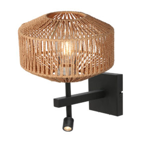 steinhauer-wandlamp-stang-naturelzwart-katoenmetaal-bedlampje-e27-4457zw-1