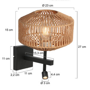 steinhauer-wandlamp-stang-naturelzwart-katoenmetaal-bedlampje-e27-4457zw-7