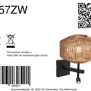 steinhauer-wandlamp-stang-naturelzwart-katoenmetaal-bedlampje-e27-4457zw-8a