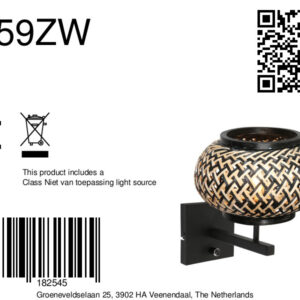 steinhauer-wandlamp-stang-zwart-bamboemetaal-bedlampje-e27-4459zw-8a