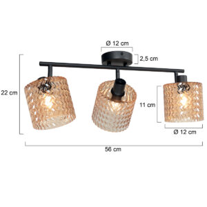 plafondlampzwartmetdrieamberkleurigeglazenkappenmexliteocre-7