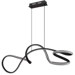 Alternative view of Elegante hanglamp in matzwart metaal Swirl