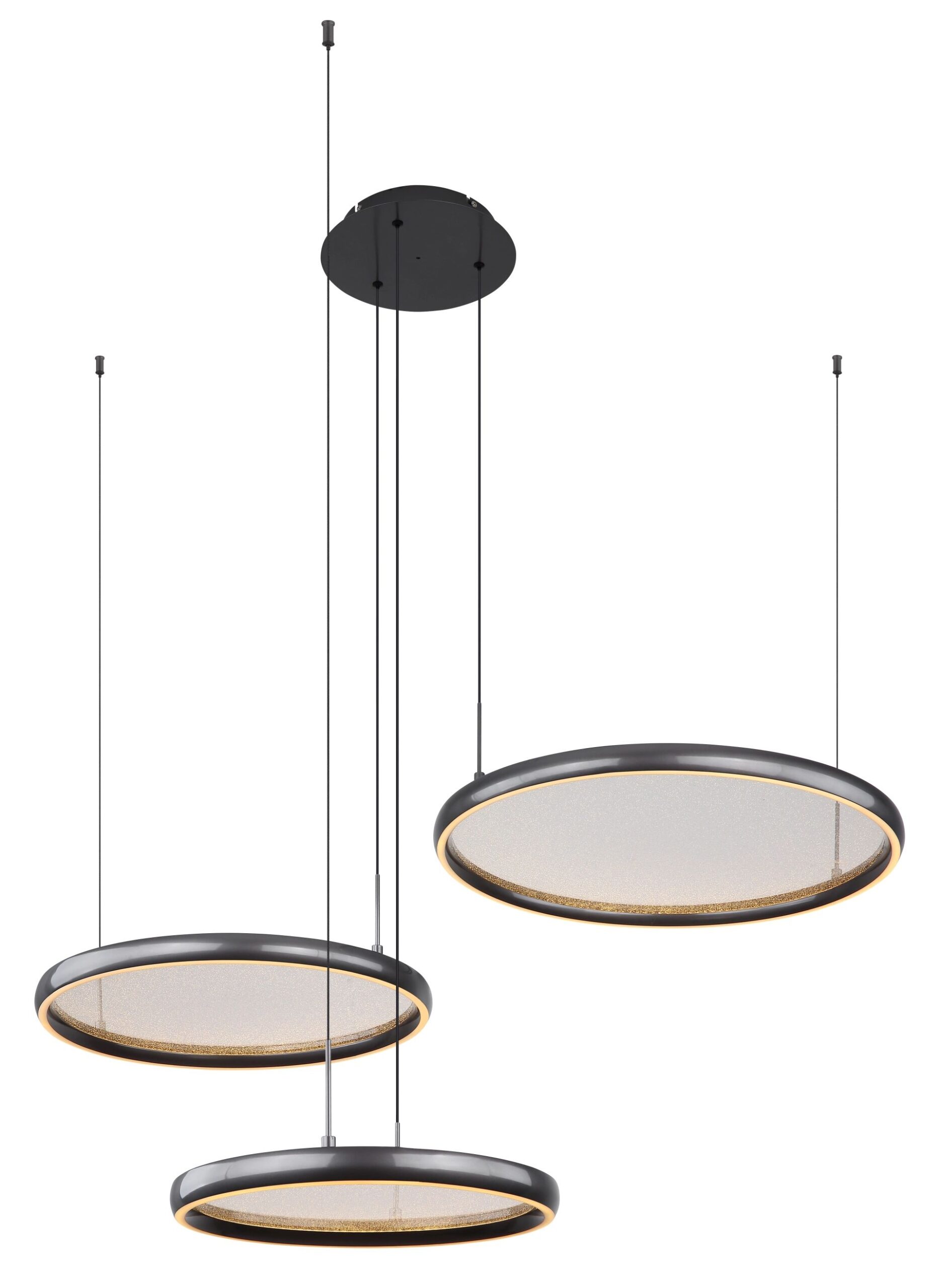 Matzwarte hanglamp met dimfunctie en ringen Briggs - Image 21