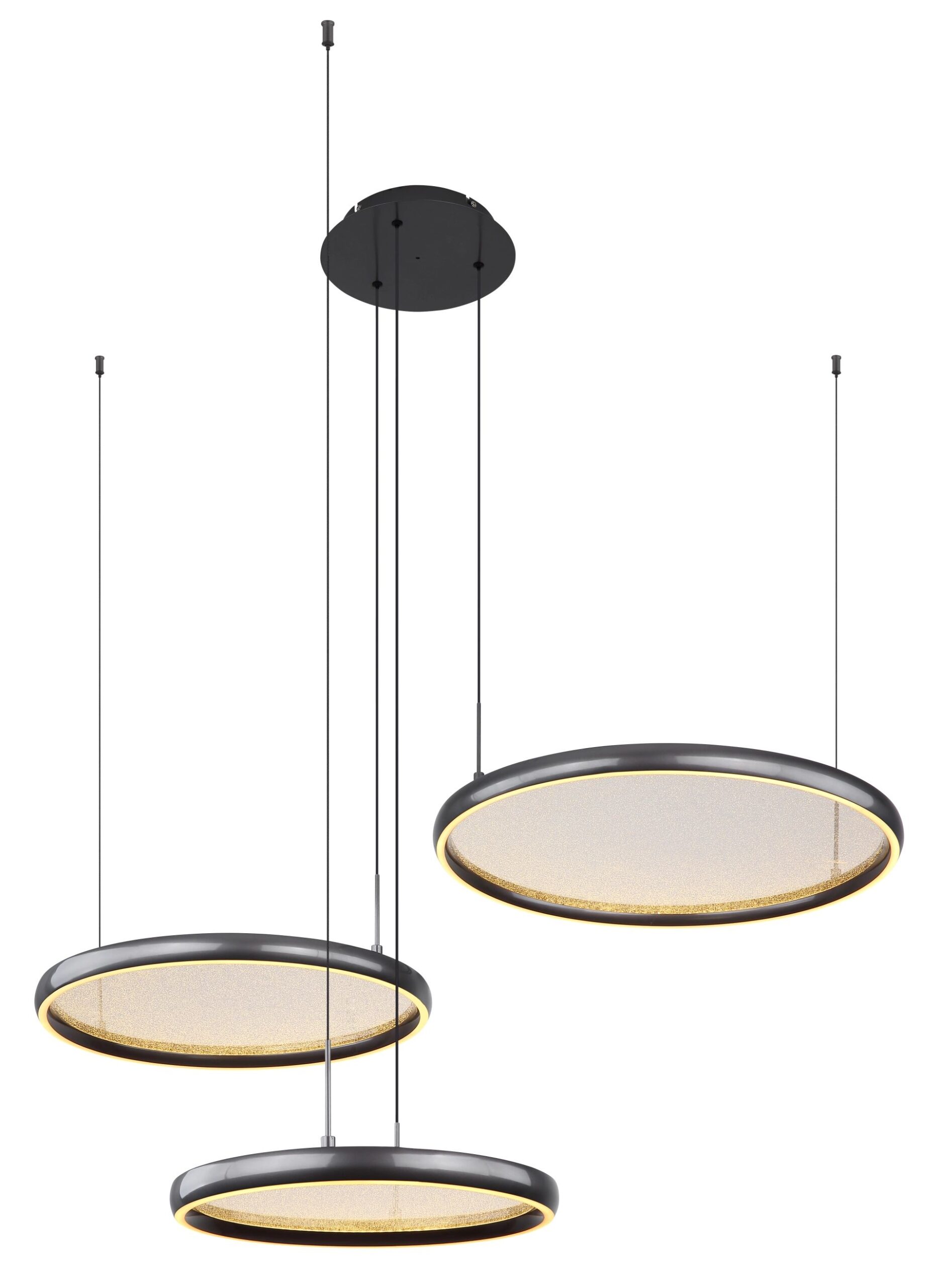 Matzwarte hanglamp met dimfunctie en ringen Briggs - Image 13
