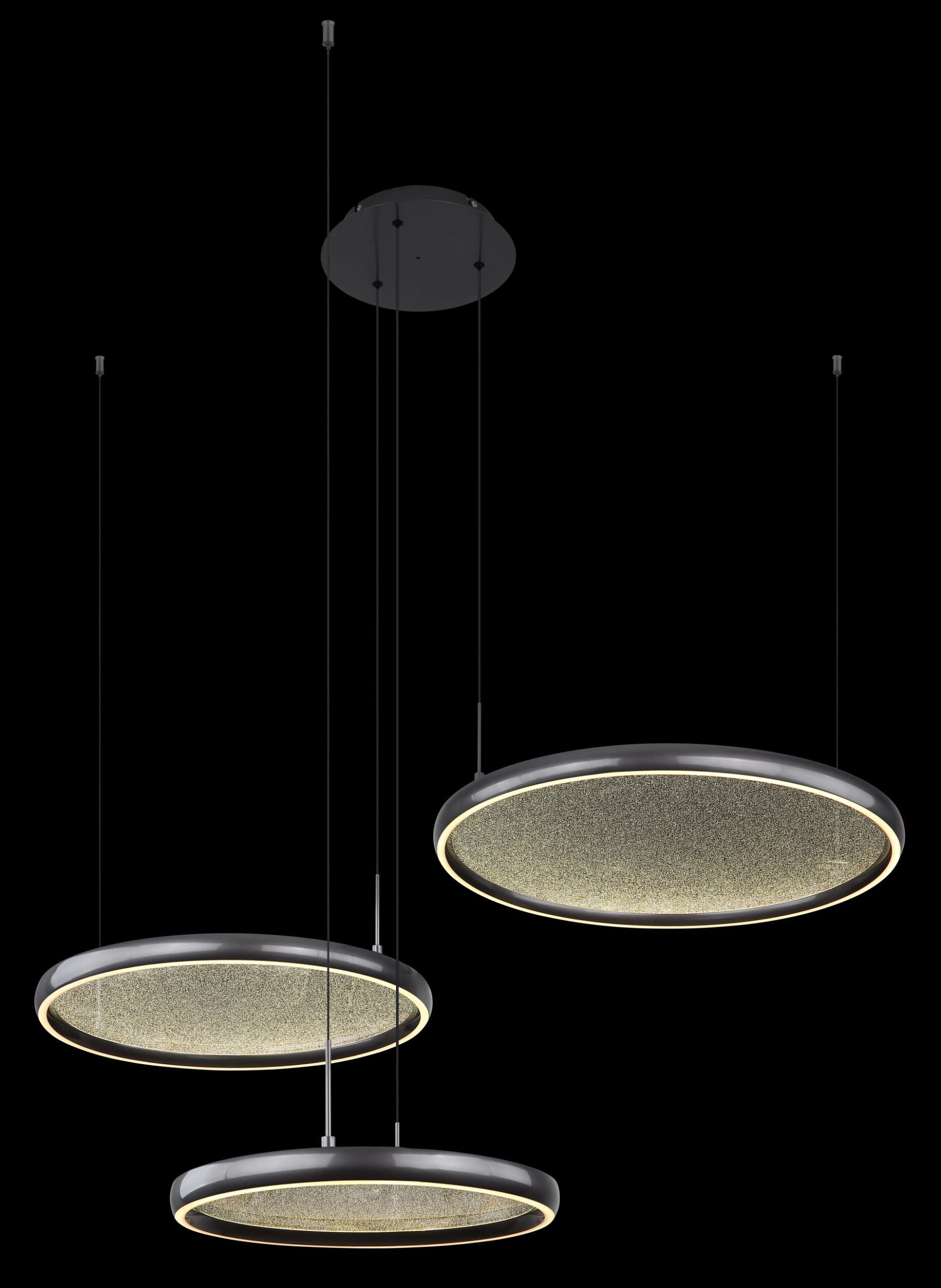 Matzwarte hanglamp met dimfunctie en ringen Briggs - Image 20