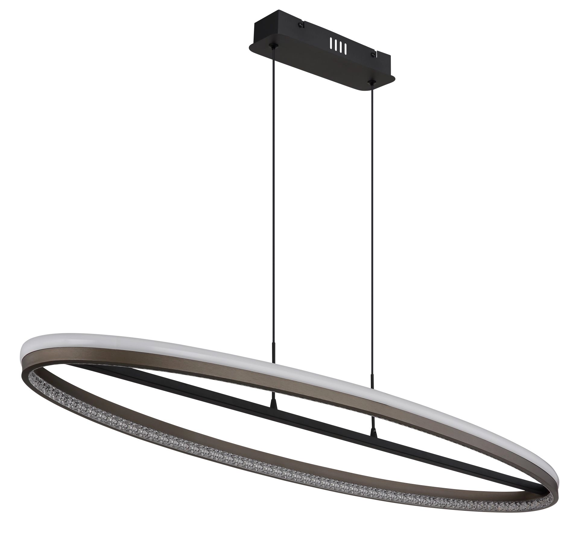 Moderne mat zwarte pendant lamp met elegant design Della - Image 11