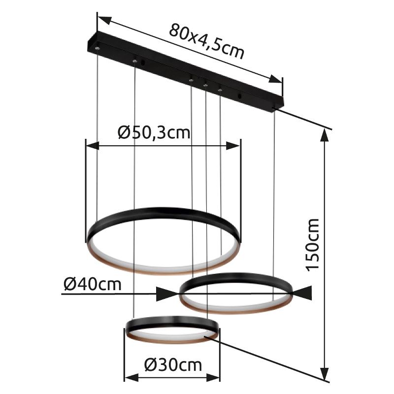 Moderne hanglamp met dimbare led-panelen Halli - Image 21
