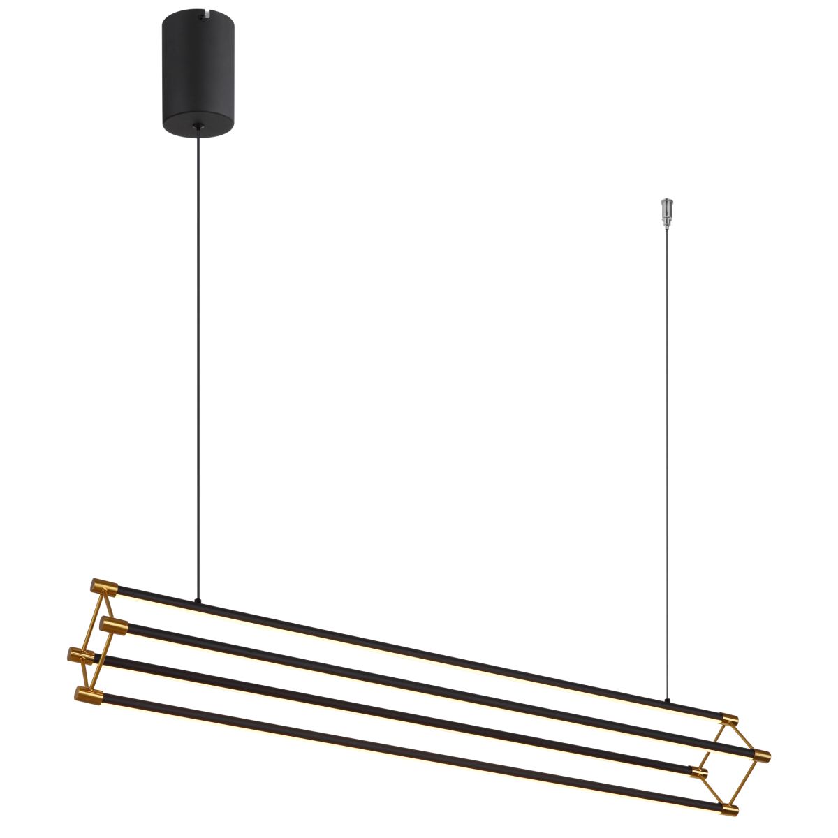 Moderne hanglamp zwart met gouden details Kayson - Image 11