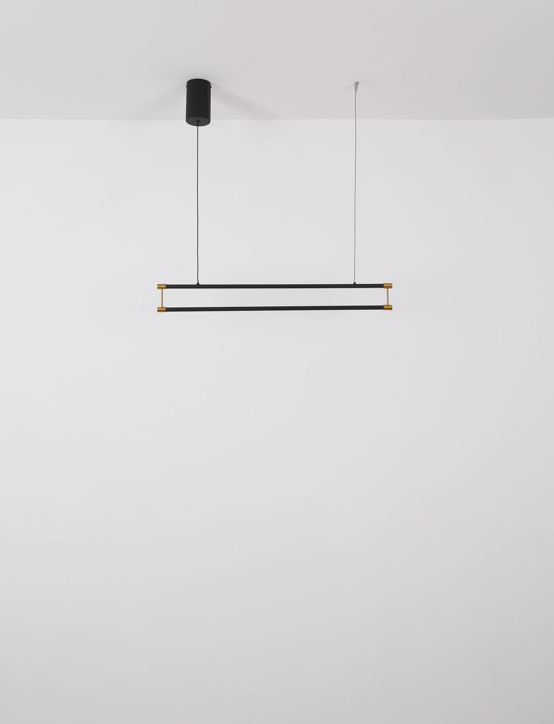 Moderne hanglamp zwart met gouden details Kayson - Image 17