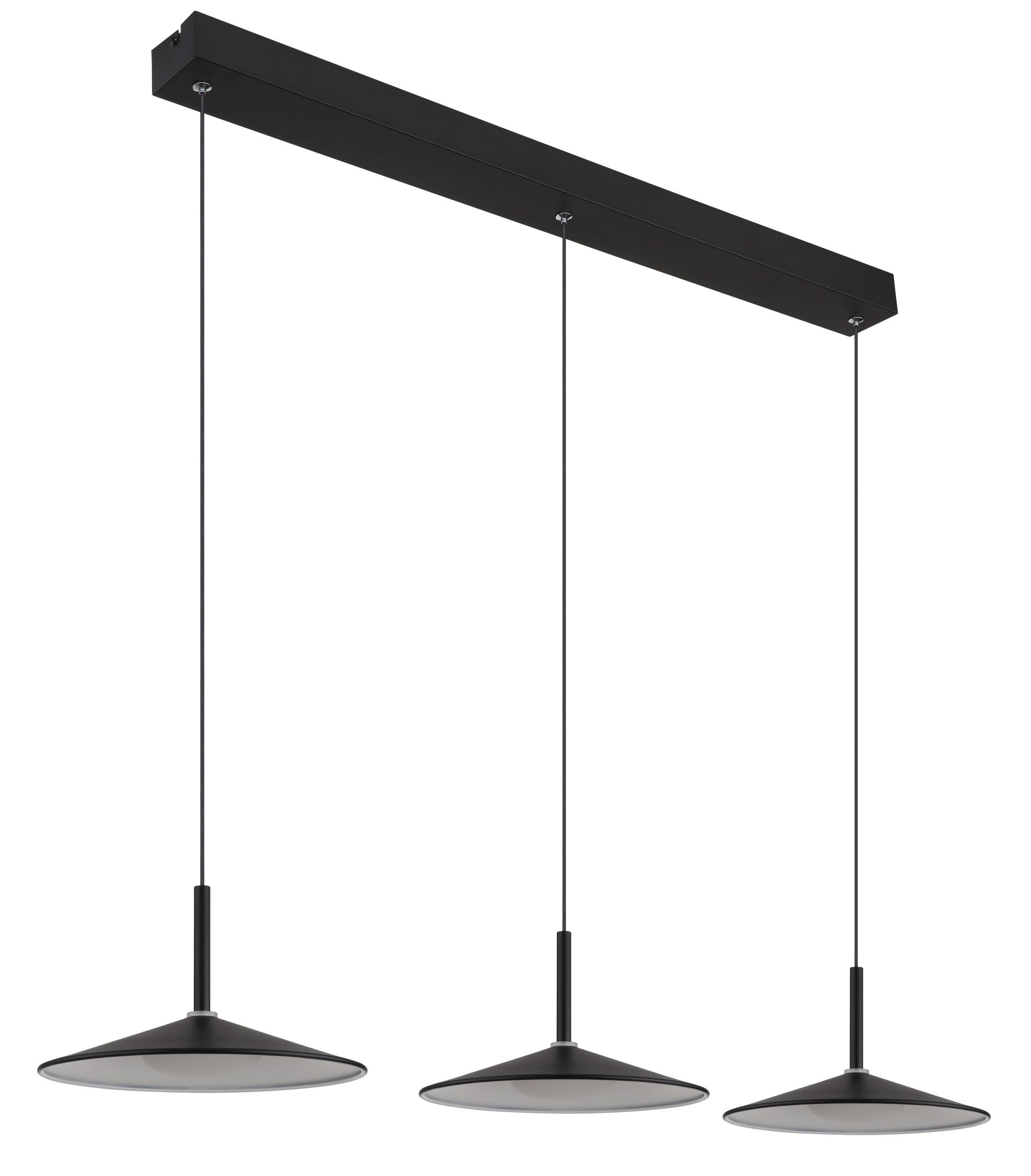 Moderne matzwarte hanglamp met ronde kappen Lampone - Image 9