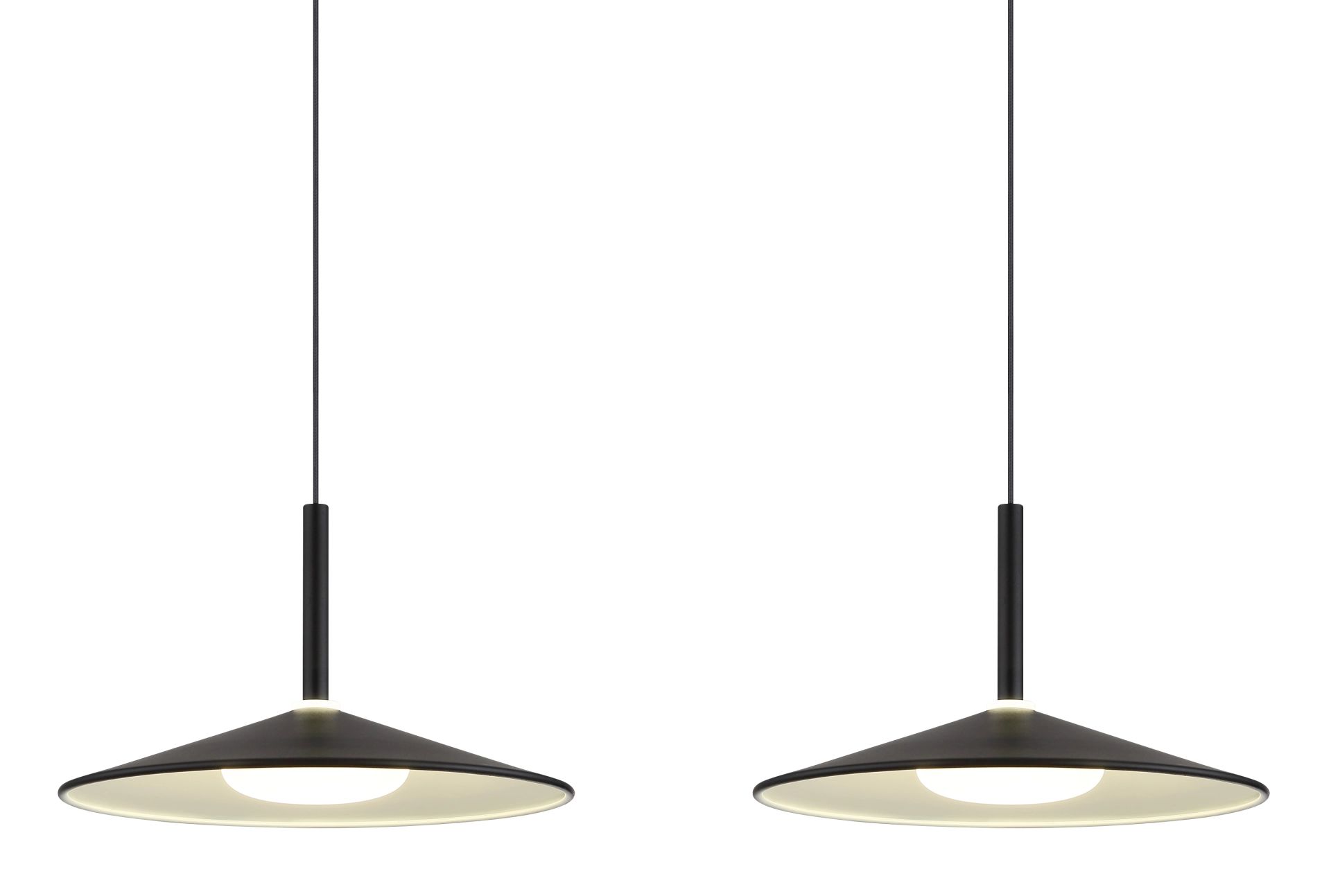 Moderne matzwarte hanglamp met ronde kappen Lampone - Image 11