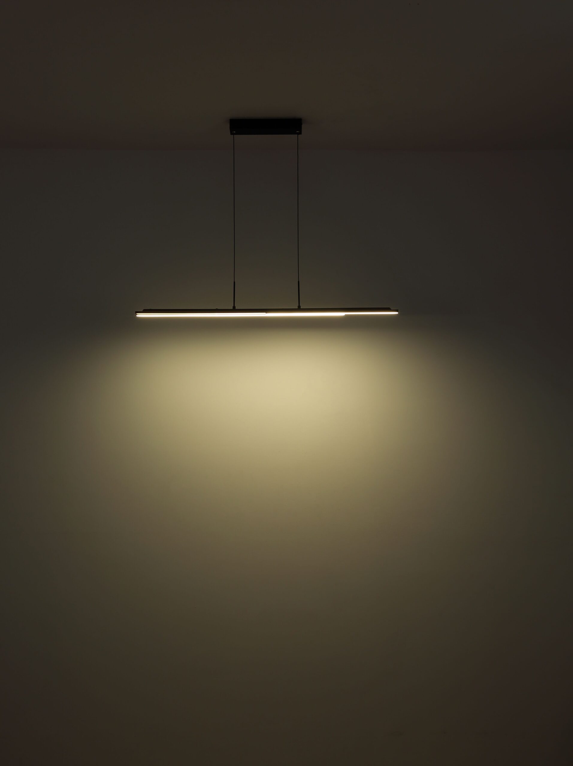 Langwerpige mat zwarte hanglamp met houtdecor Quito - Image 12