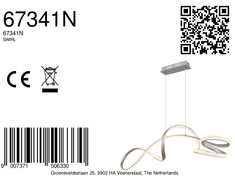 Moderne hanglamp met gebogen ontwerp Swirl - Image 16