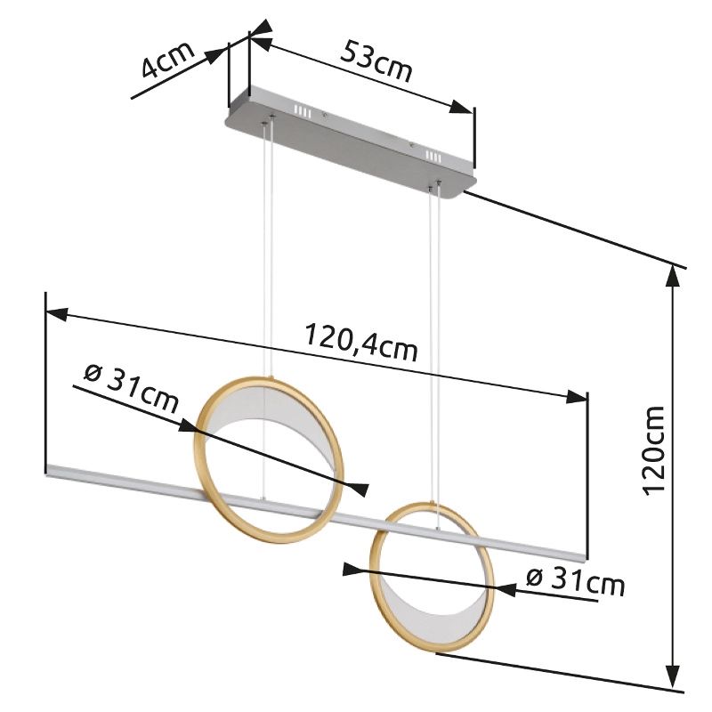 Stijlvolle pendant lamp in geborsteld zilver Umbra - Image 24