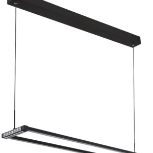 Alternative view of Mat zwarte plafondlamp met acrylkristallen Mariella