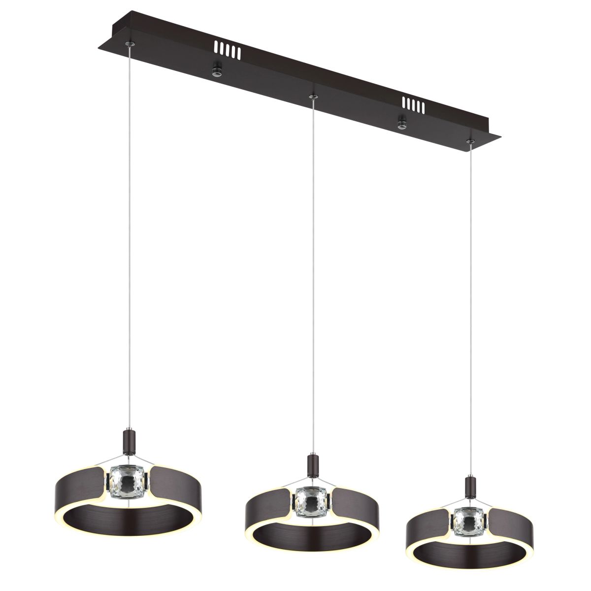Moderne hanglamp met elegante ringen en kristallen Hendricks