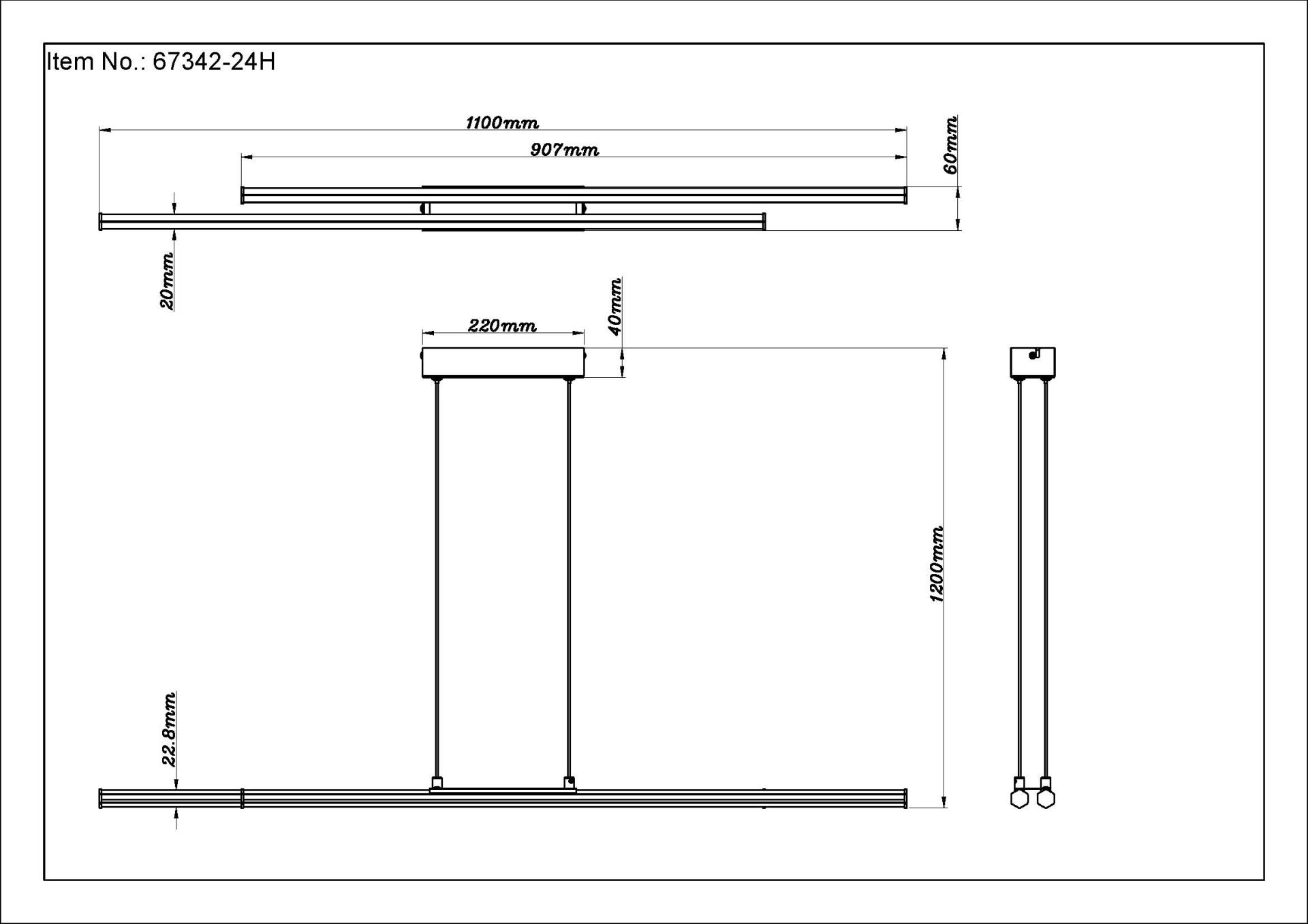 Moderne hanglamp met hexagonale profielen Kirina - Image 4