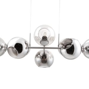 Alternative view of Moderne hanglamp met rookkleurig glas Pilar