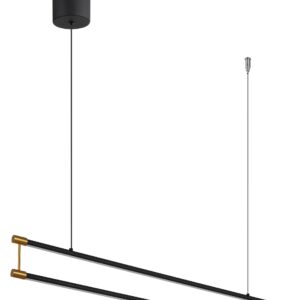 Alternative view of Moderne hanglamp zwart metaal elegant design Kayson
