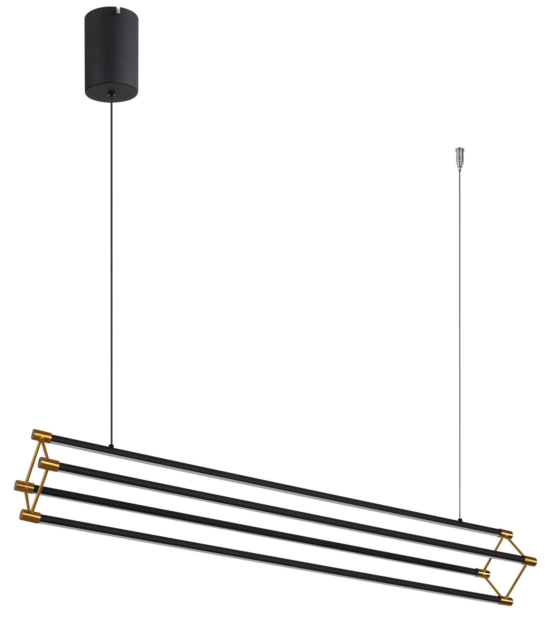 Moderne hanglamp zwart met gouden details Kayson - Image 2