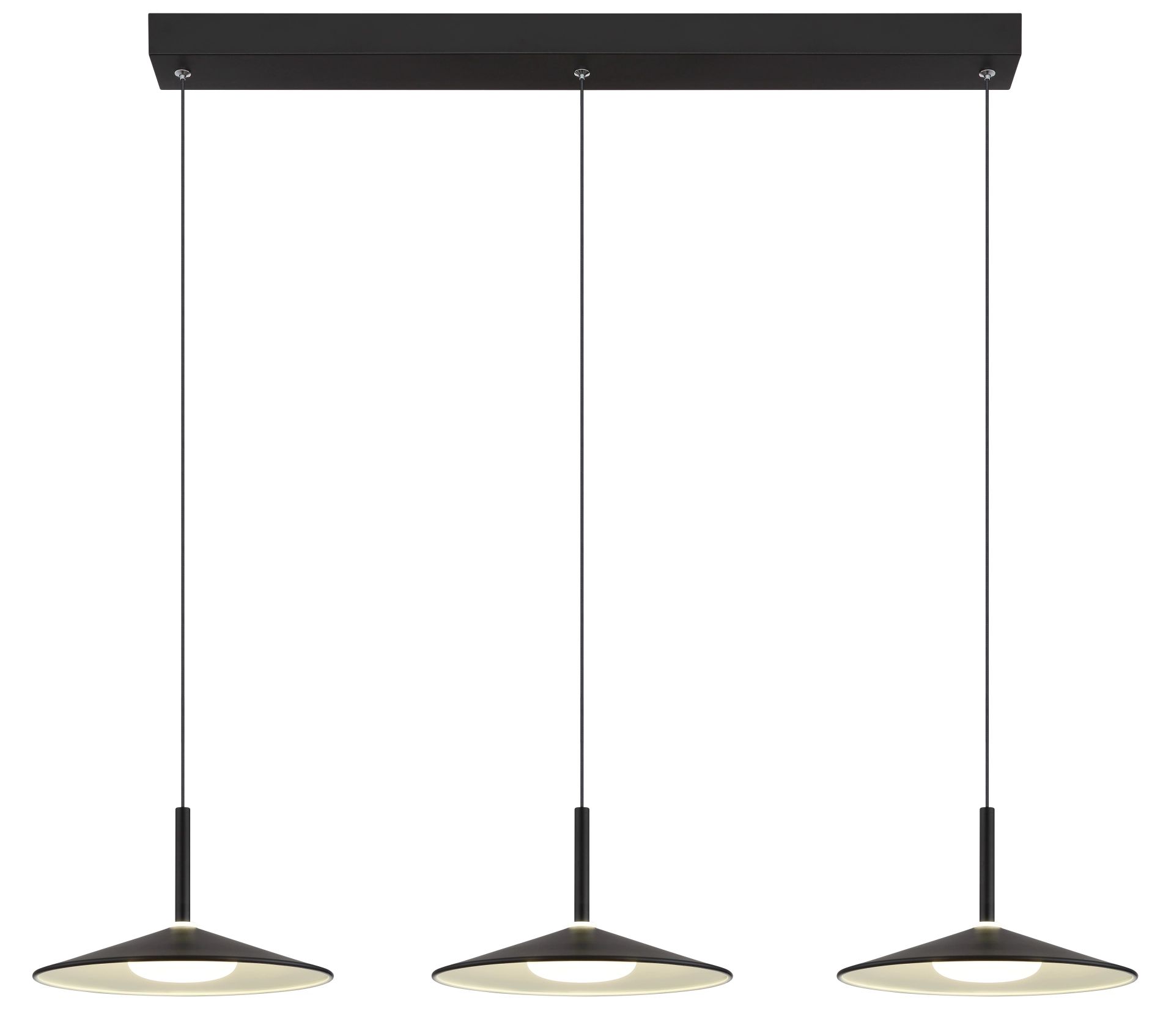 Moderne matzwarte hanglamp met ronde kappen Lampone - Image 3