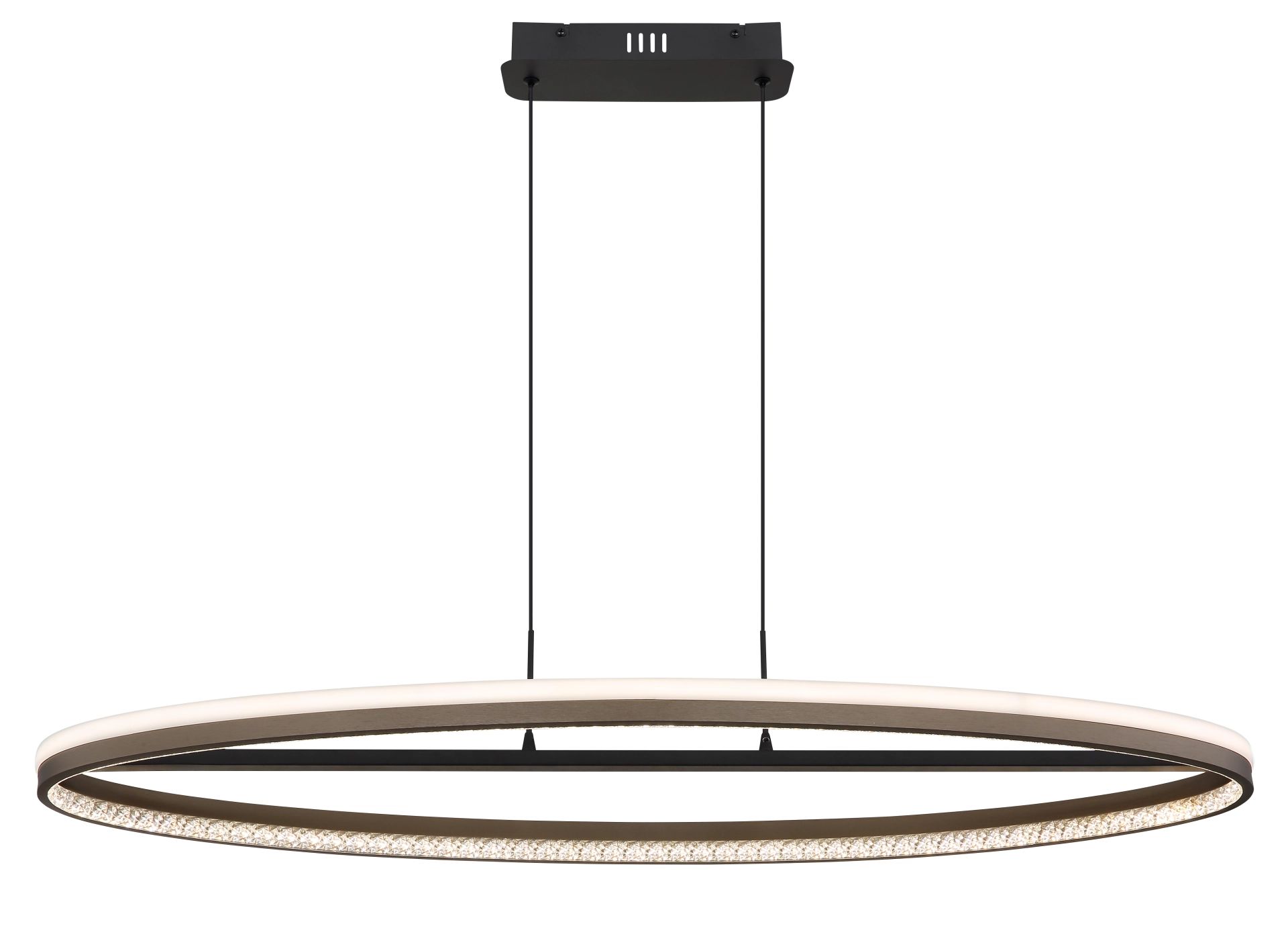 Moderne mat zwarte pendant lamp met elegant design Della - Image 3