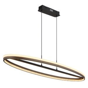 Moderne mat zwarte pendant lamp met elegant design Della