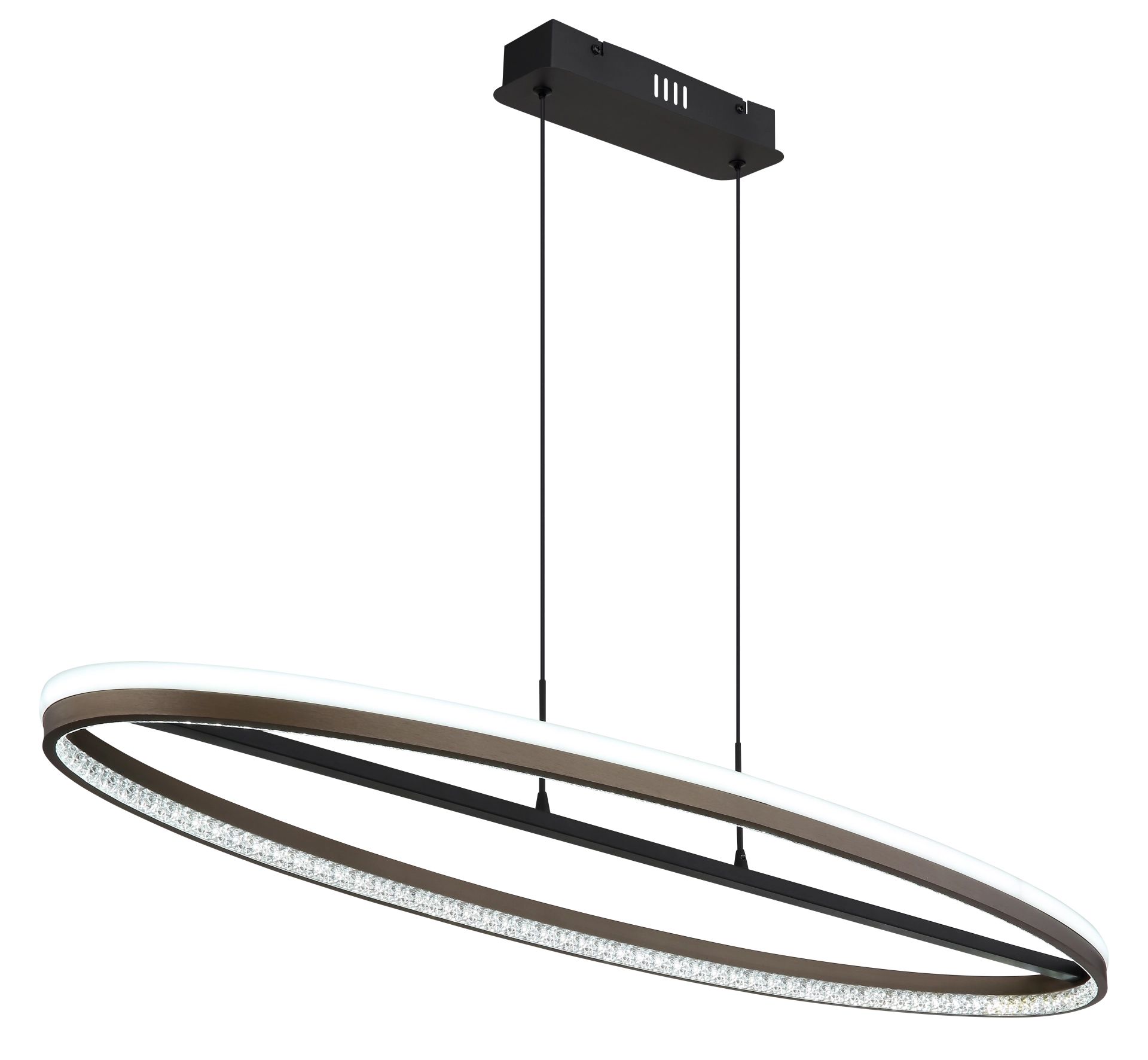 Moderne mat zwarte pendant lamp met elegant design Della - Image 5