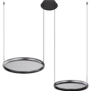 Alternative view of Moderne rechthoekige hanglamp in mat zwart Briggs