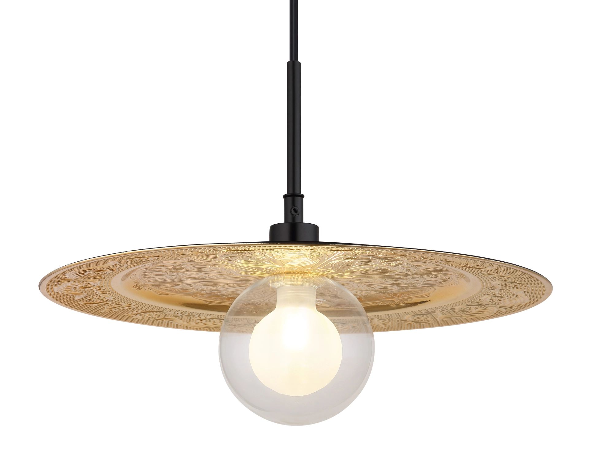 Moderne ronde hanglamp met gouden accenten Riga - Image 3