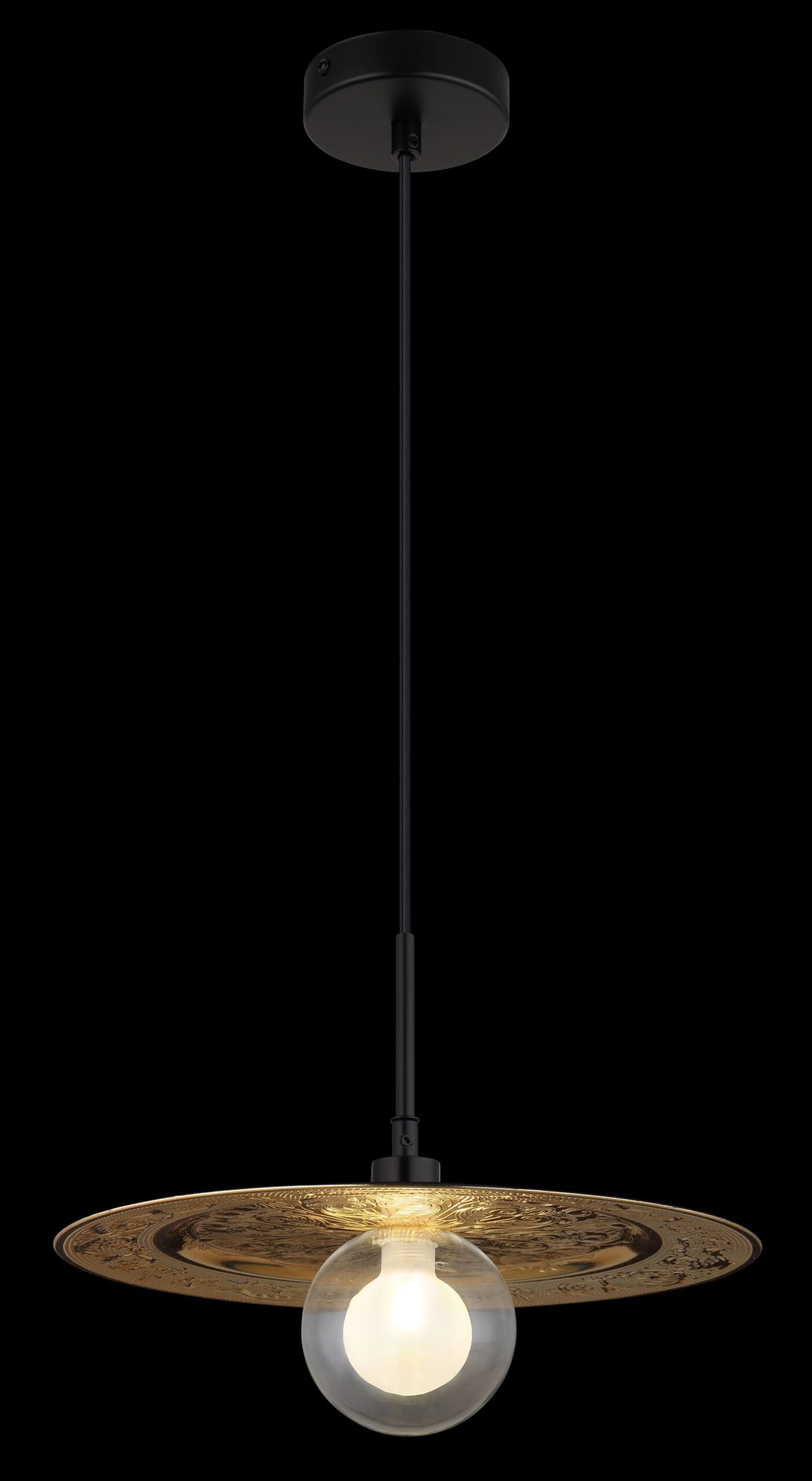 Moderne ronde hanglamp met gouden accenten Riga - Image 5