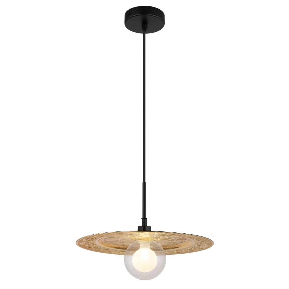 Moderne ronde hanglamp met gouden accenten Riga