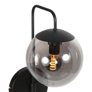 steinhauer-wandlamp-bollique-zwart-glasmetaal-bedlampje-e14-4609zw-6