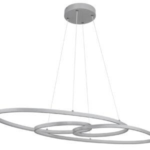 Alternative view of Zilverkleurige ovale hanglamp met elegantie Spira