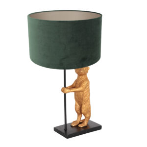 annelighting-tafellamp-animaux-zwart-metaalveloursstof-ø30cm-e27-8226zw-1