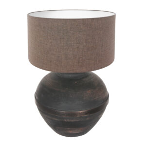 annelighting-tafellamp-lyons-zwart-houtstof-ø40cm-e27-3472zw-0