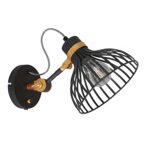 annelighting-wandlamp-dunbar-zwart-metaal-bedlampje-e27-3088zw-1