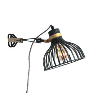 annelighting-wandlamp-dunbar-zwart-metaal-draadlamp-e27-3093zw-0