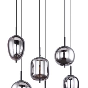 globo-hanglamp-blacky-zwart-glas-groteeettafellamp-e14-15345-6l-1