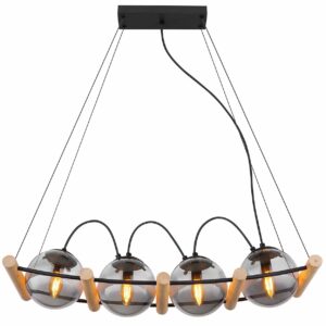 globo-hanglamp-leona-zwart-glassmokeglas-groteeettafellamp-e27-15883-4h-1