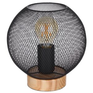 globo-tafellamp-pablo-zwart-hout-ø20cm-e27-15663t-1