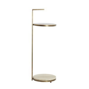 light&livingbijzettafelledavansteenmarmerzandgrijsbruinbrons–ø26x76cm-397