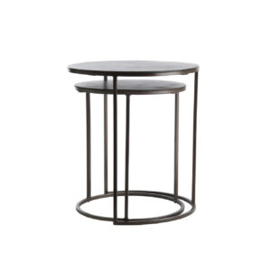 light&livingbijzettafelsettalcadonkerbruin–ø41x46+ø49x52cm-162