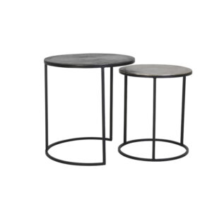 light&livingbijzettafelsettalcaruwloodenantieklood–ø40x45+ø49x50,5cm-9e7