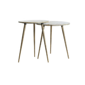 light&livingbijzettafelsetzecataupemarmerenantiekbrons–ø41x49+ø48x53cm-2