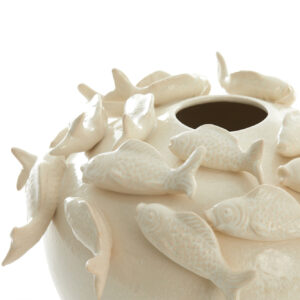 light&livingkeramiekvaasfishincrème–ø40x27cm-2